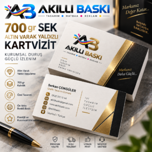 700gr varak yaldızlı kuşe kağıt kartvizit 2