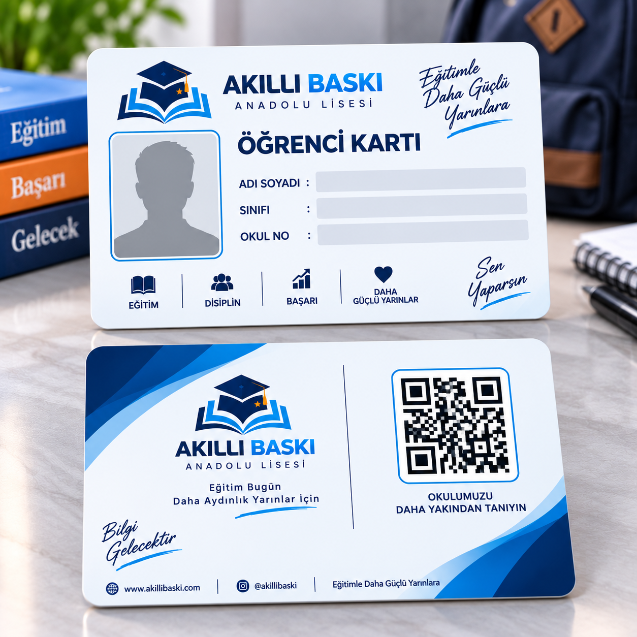 Plastik Öğrenci Okul Kartı