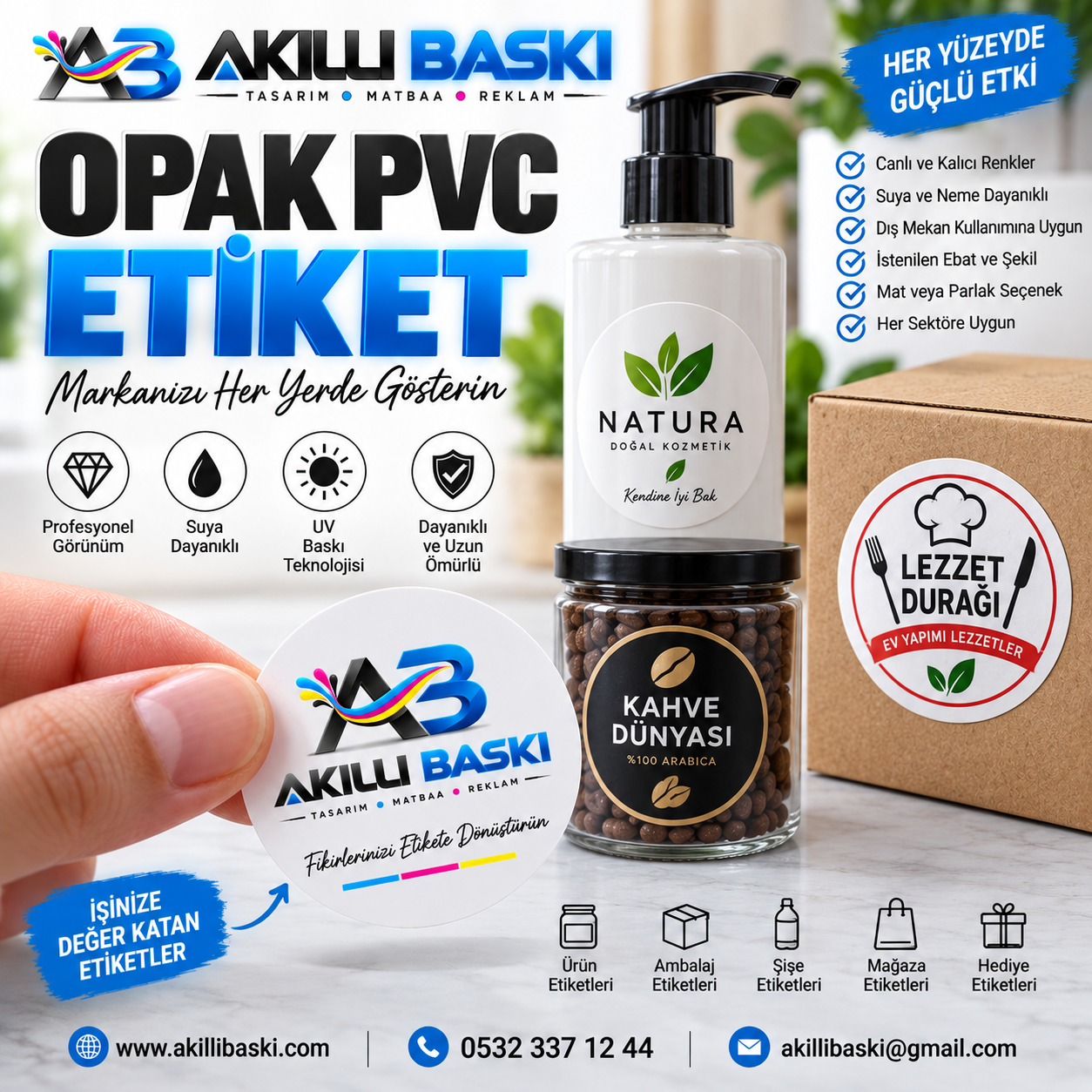 Opak PVC Etiket Baskı