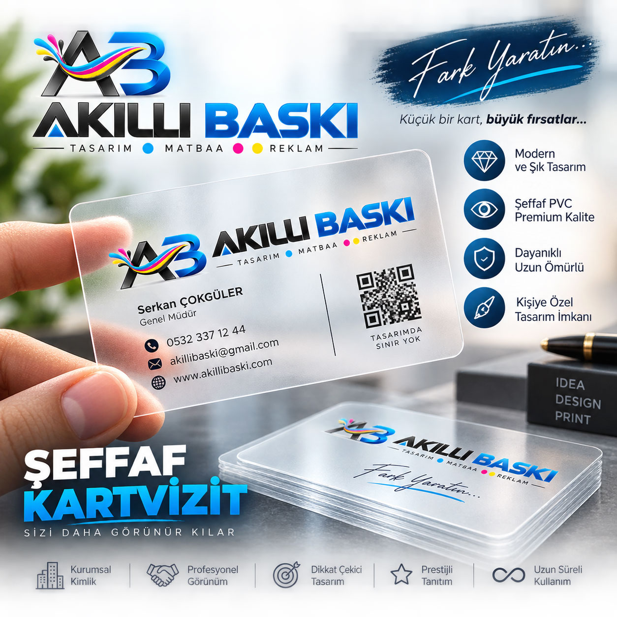 Şeffaf Kartvizitler