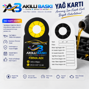 yağ kartı özel kesimli 1